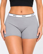 5-Pack Cotton Seamless Colorblock Letter Waistband Boxer Briefs