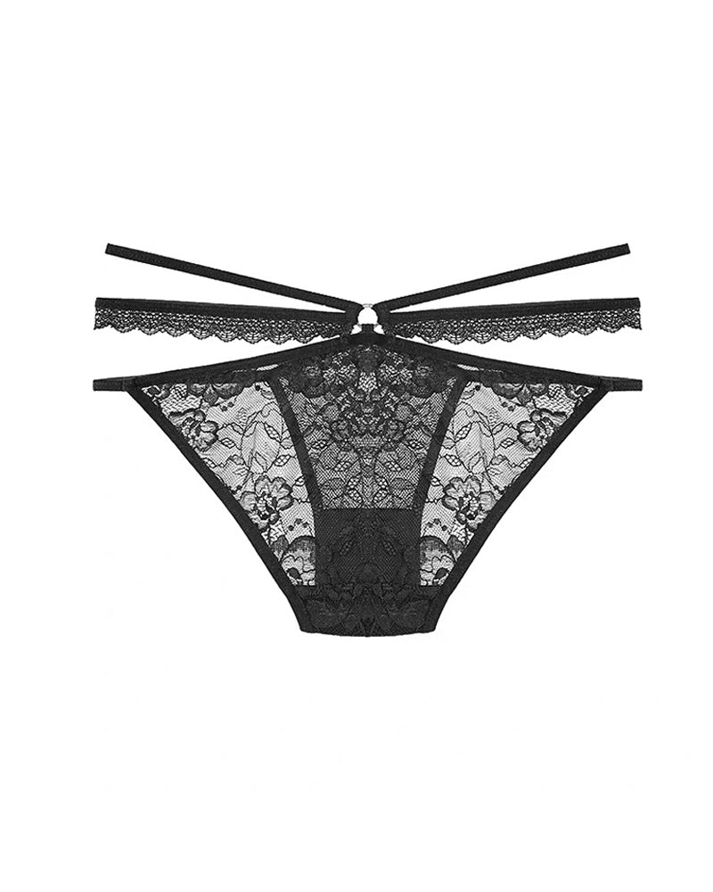Sexy Lace Crisscross Strap Breathable Invisible Cotton Crotch Panties