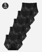 5-Pack Sexy High Waist Seamless Breathable Lace Briefs