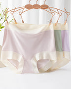Women's Ice Silk Seamless High Waist Breathable Pure Cotton Crotch Underwear