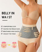 Two Pack High Waist Elastic Tummy Control Shaping Panties