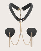 Chain Linked Nipple Cover With Choker