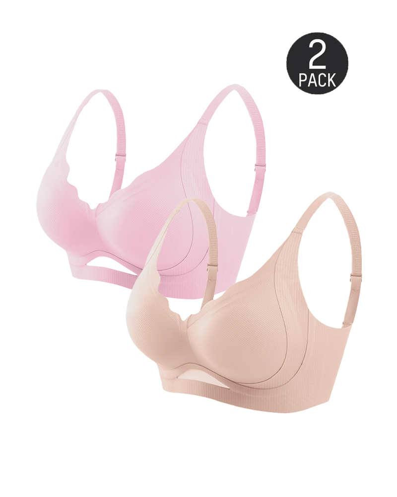 Scalloped Wireless Bras with  Mesh