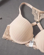 Women's Sexy Front-closure Lace-paneled Underwired Bra
