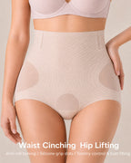 3-Pack Seamless High Waist Tummy Control Breathable Mesh Shaping Panties