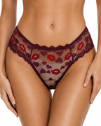 4-Pack Sexy Lace See-Through Lip Embroidered Panties