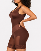 Women's V-shaped Elastic Band Design S-curve Shaping and Tummy Control Bodysuit