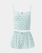 Christmas Comfortable Casual Stretch Vest Shorts Loungewear Set