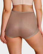 3-Pack High Waist Cross Compression Sheer Mesh Shaping Panties