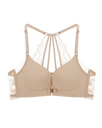 Sexy Front Closure Seamless Wire-Free Push-Up Lace Back Bra