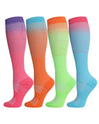 4 Pairs High-Elastic Breathable Sports Calf Compression Socks