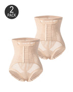 High Waist Hook-eye Tummy Control Mesh Seamless Shaping Panties