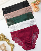Women's High-waisted Floral Lace Breathable Comfortable Panties