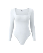 Square Neck Long Sleeve Bodysuits