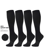 4 Pairs High-Elastic Breathable Sports Calf Compression Socks
