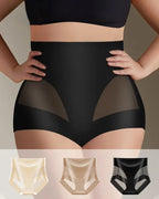 Sexy Stretchy Mesh Patchwork Tummy Control Butt Lifting Panties
