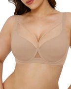 Women's Underwire Deep V Seamless Comfort Lifting Bra