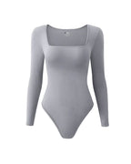 Square Neck Long Sleeve Bodysuits