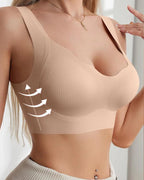 Women's Solid Wireless Push Up Bra, Breathable Comfortable Lingerie Top for Daily Wear, Women's Lingerie for All Seasons, Underwear