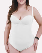 Back Lace-up Bodysuit Thong Seamless Shapewear