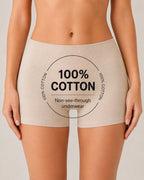 3-Pack Pure Cotton High Waist Tummy Control Seamless Breathable Boyshorts
