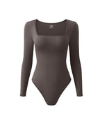 Square Neck Long Sleeve Bodysuits