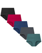 Plus Size High Waist Pure Cotton Breathable Elastic Briefs