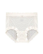 Women's Ice Silk Pure Cotton Antibacterial Crotch Thin Seamless Mid-Waist Breathable Lace Panties