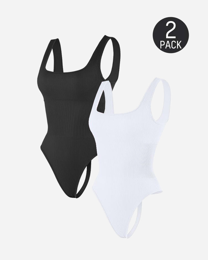 Women's Ribbed Sleeveless Bodycon Bodysuit