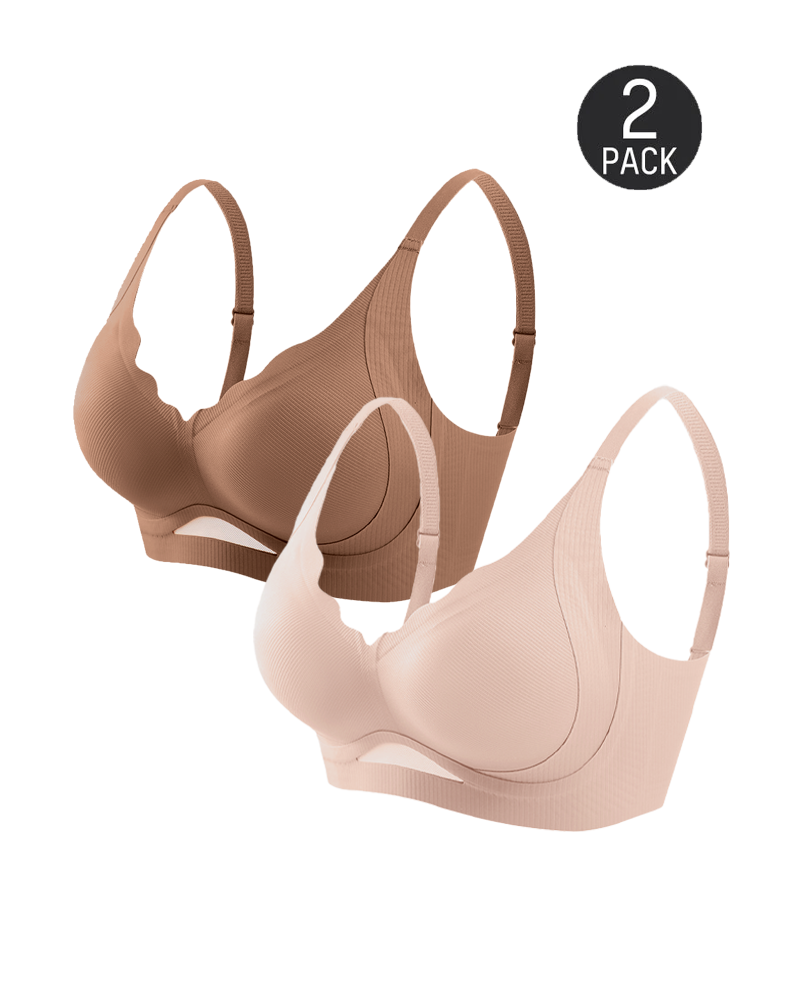 Scalloped Wireless Bras with  Mesh