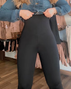 Women's High Waist Belly Shaper Elastic Bootcut Pants