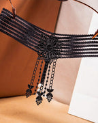 Sexy Tassel Open Crotch Pearl Massage Thong